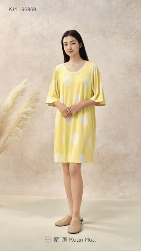 宽画呼吸棉系列春夏新款家居裙96969