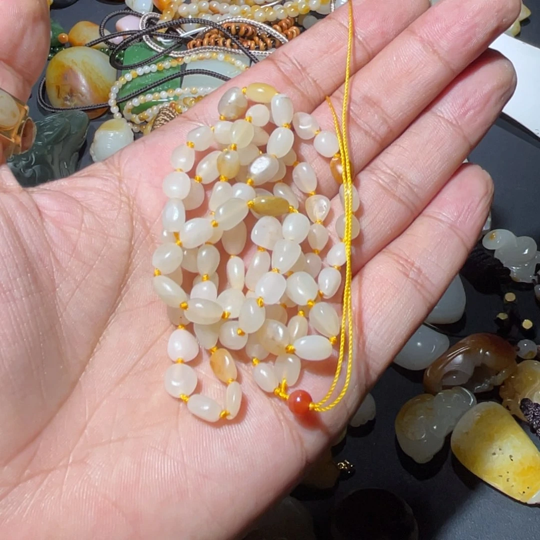 和田玉未镶嵌项链听***人