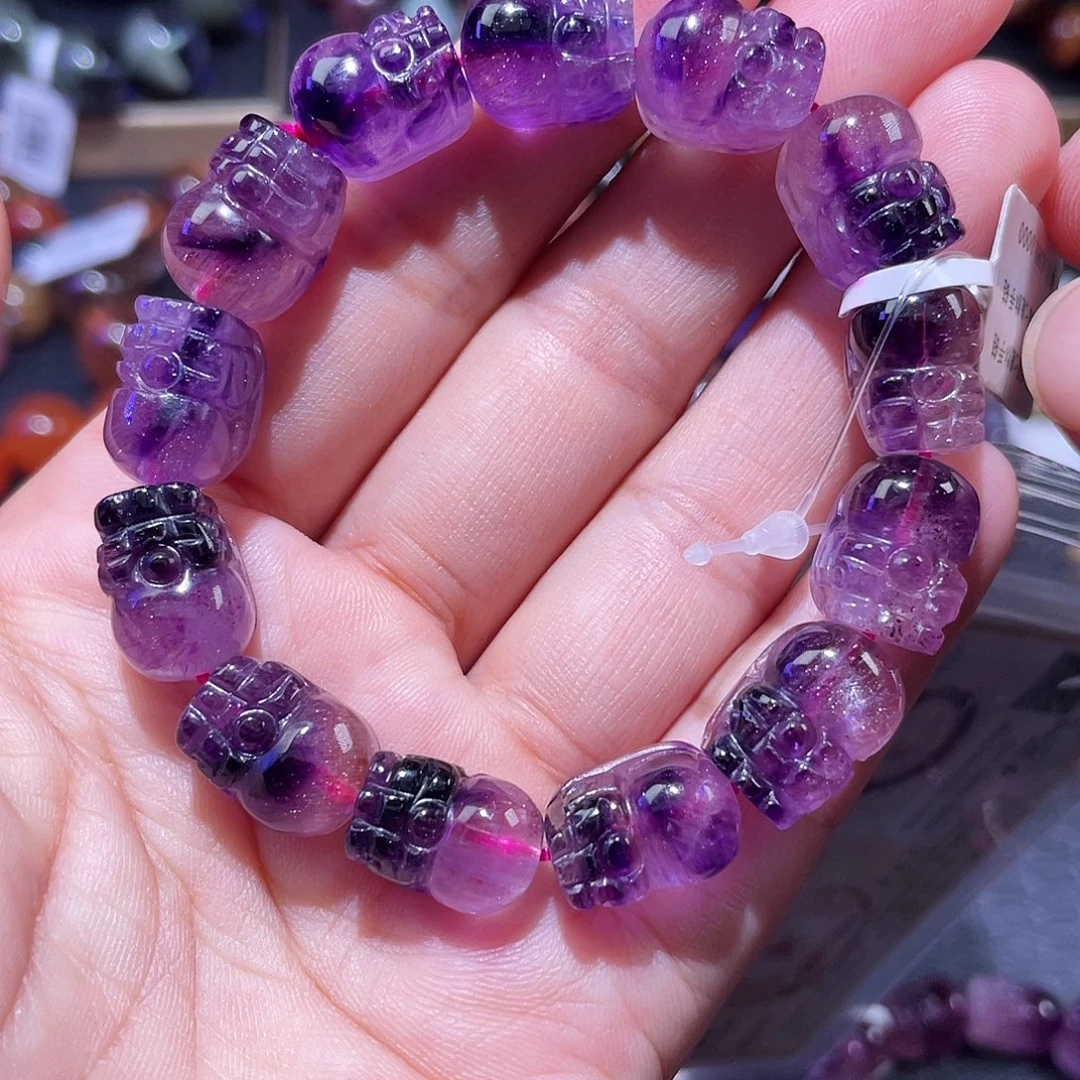 水晶手链未镶嵌紫超七貔貅