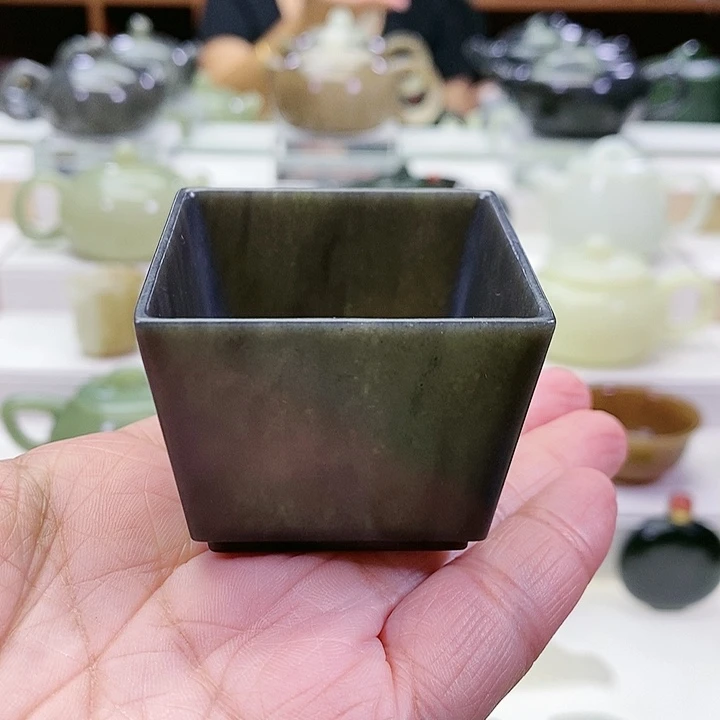 未镶嵌和田玉挂件七**灯茶杯