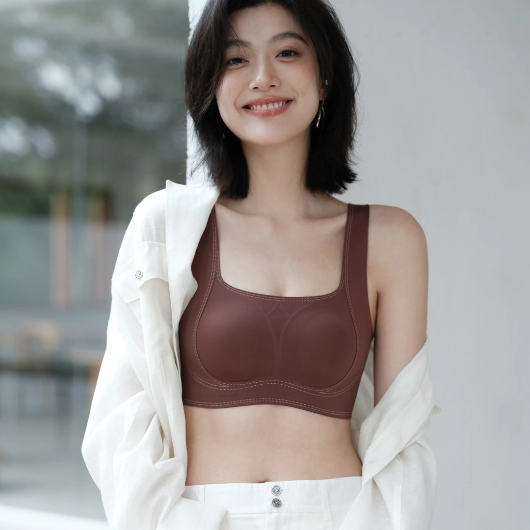 306夏季女士一片式舒适无痕透气文胸超薄兔耳朵杯美背