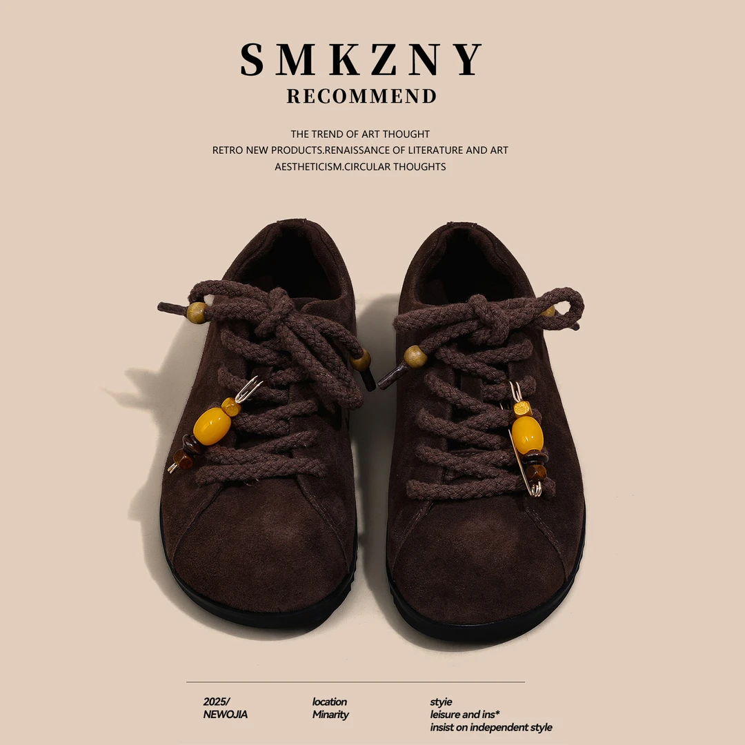 咖色勃肯鞋内增高舒适丑萌百搭2025秋冬新款软底舒适休闲鞋单鞋女