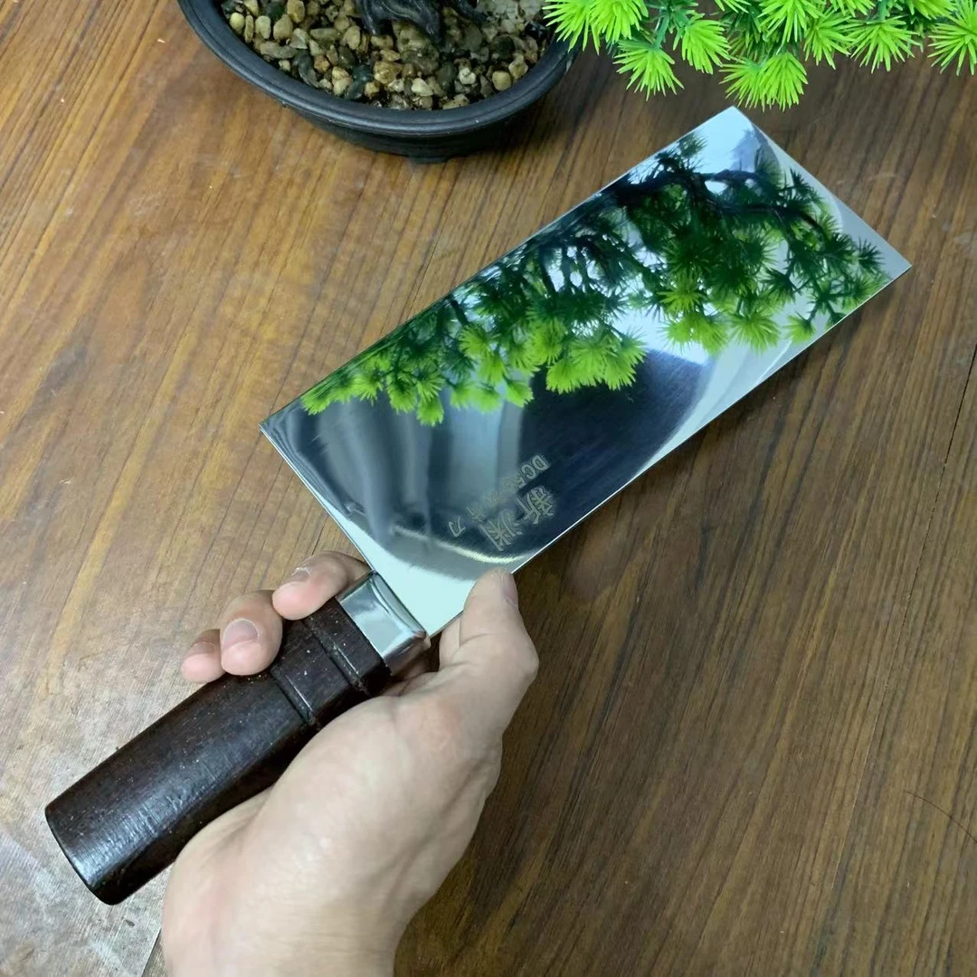 DC53模具钢菜刀超镜面菜刀锻打切片刀家用商用超锋利