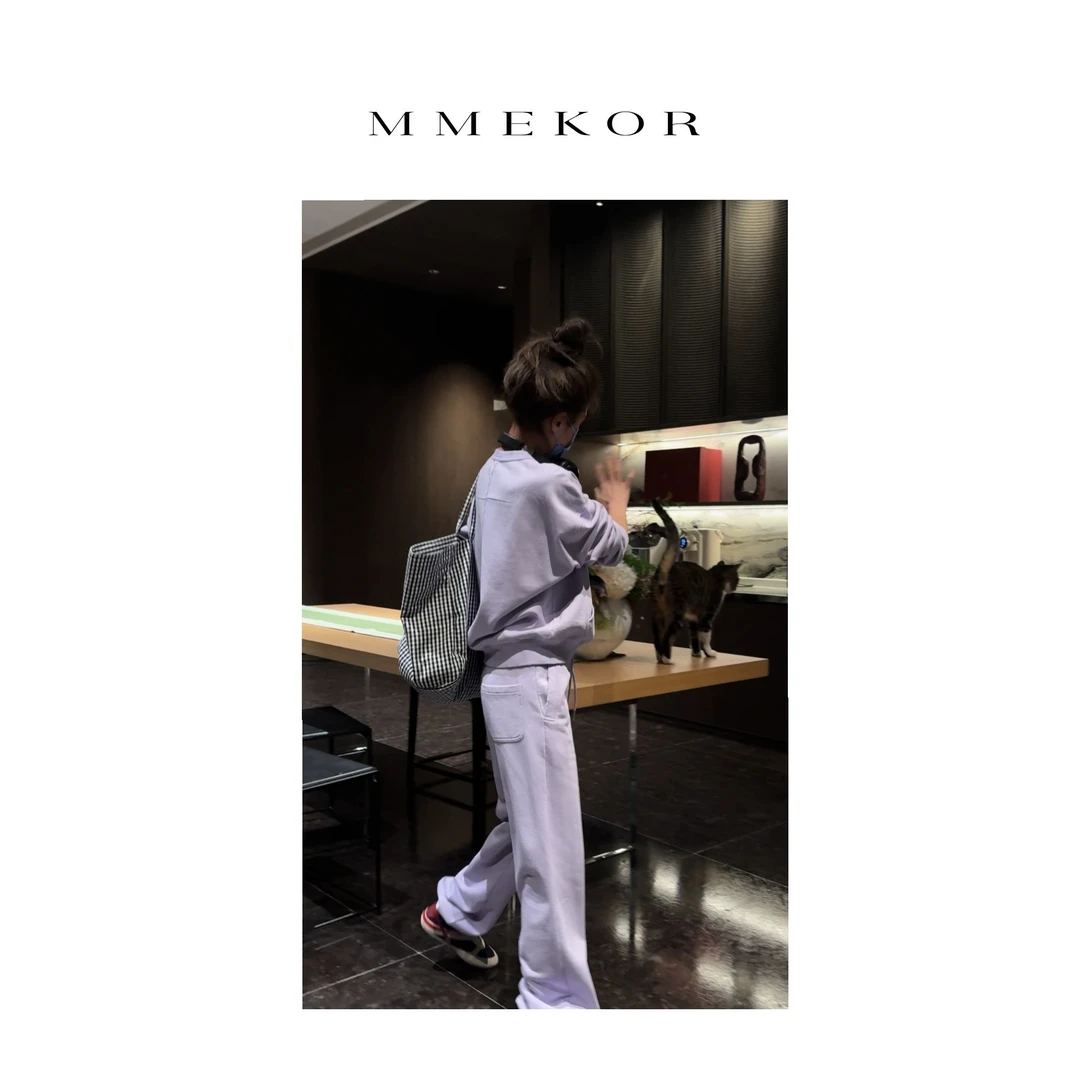 MMEKOR“粉黛套装”2025春款新款活力常青藤休闲两件套 89222