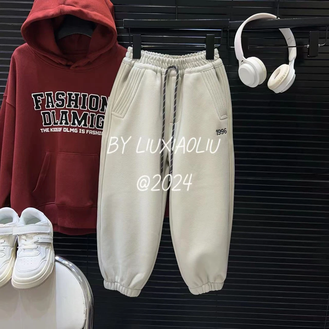 杭州六小六正版 BY LIUXIAOLIU秋冬季儿童加绒卫裤12193