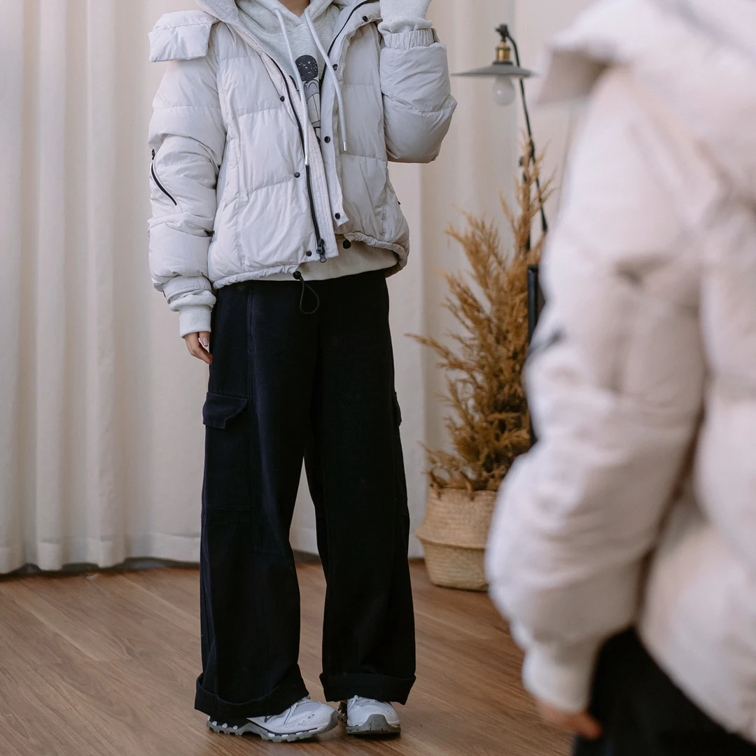 冬款加绒百搭工装裤