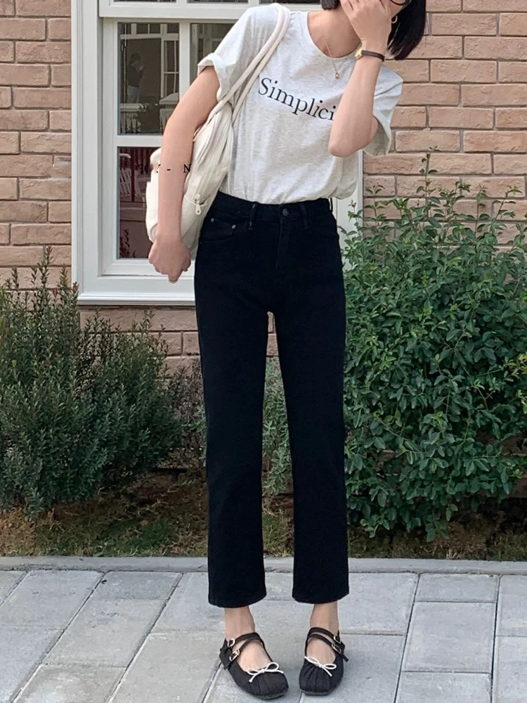 镇店之宝！显瘦代表！腿精小黑裤！经典百搭必备九分直筒高腰