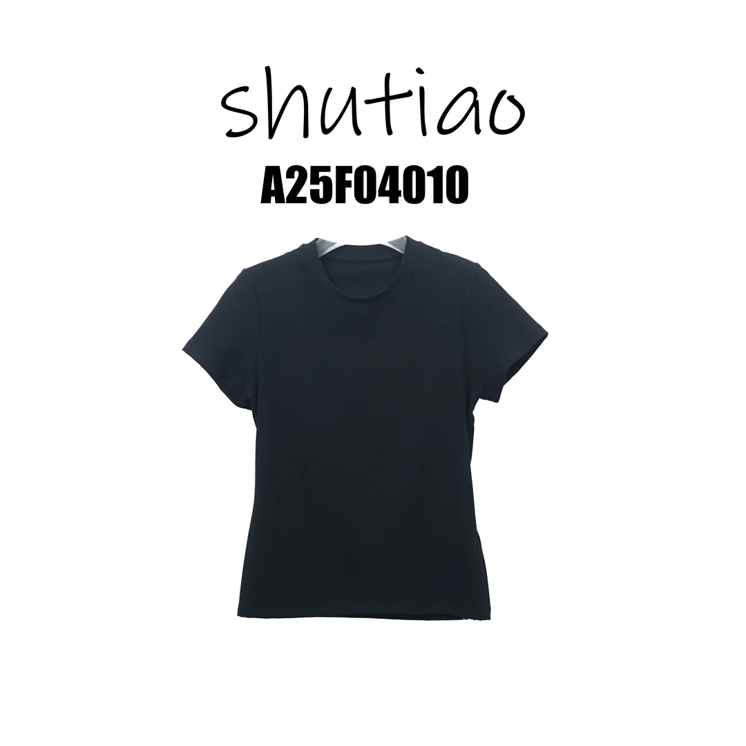 【SHUTIAO】2025夏季：新款小众设计款T恤A25F04010