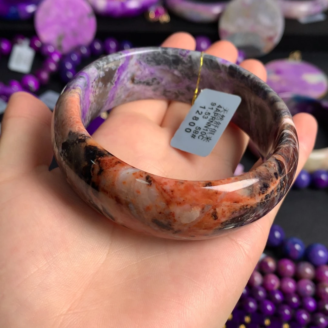 未镶嵌苏纪石（舒俱来）紫樱花手镯58圈