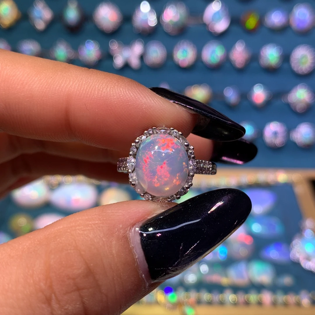 欧泊银S925镶嵌戒指款