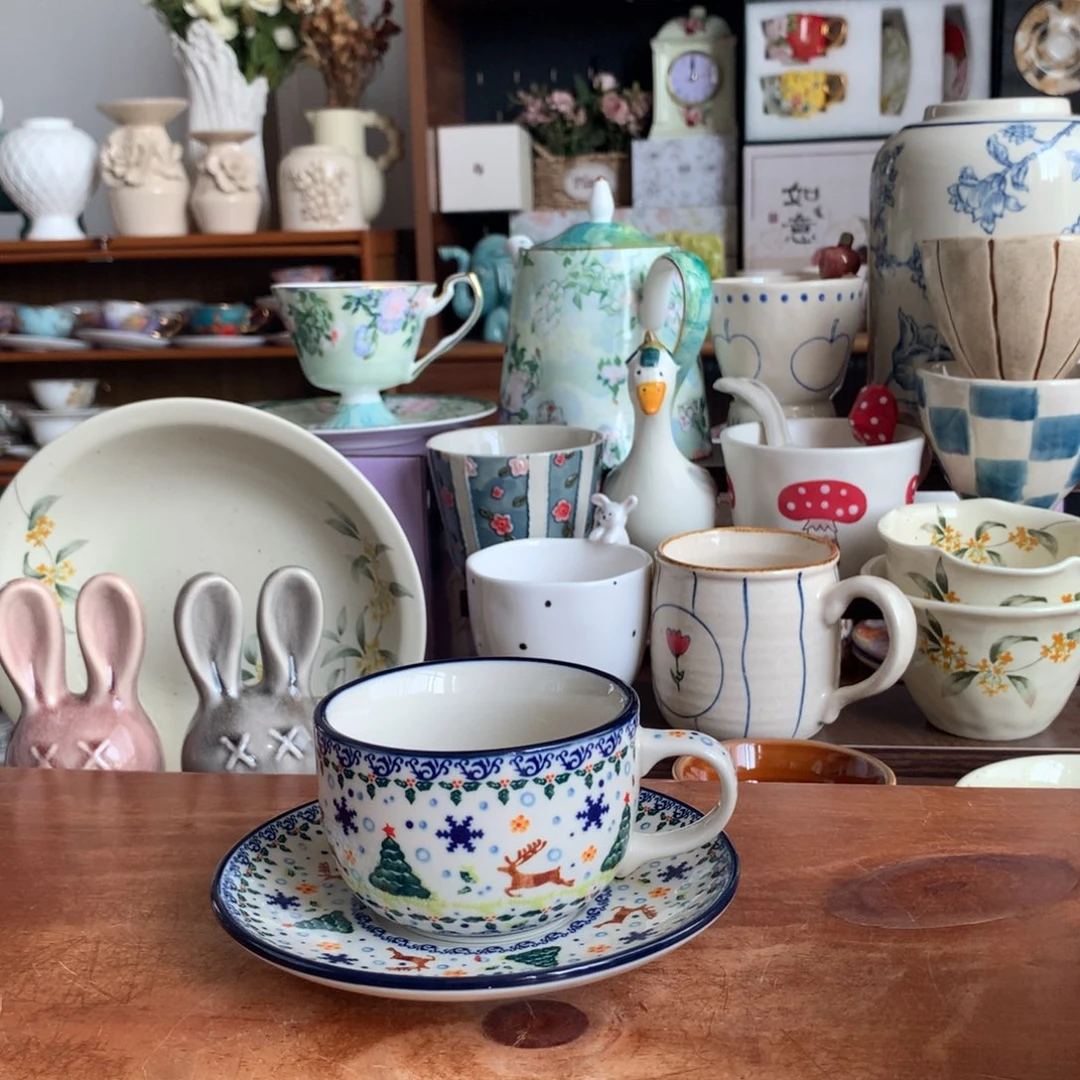 瓷（圣诞）咖啡杯碟  （送勺）