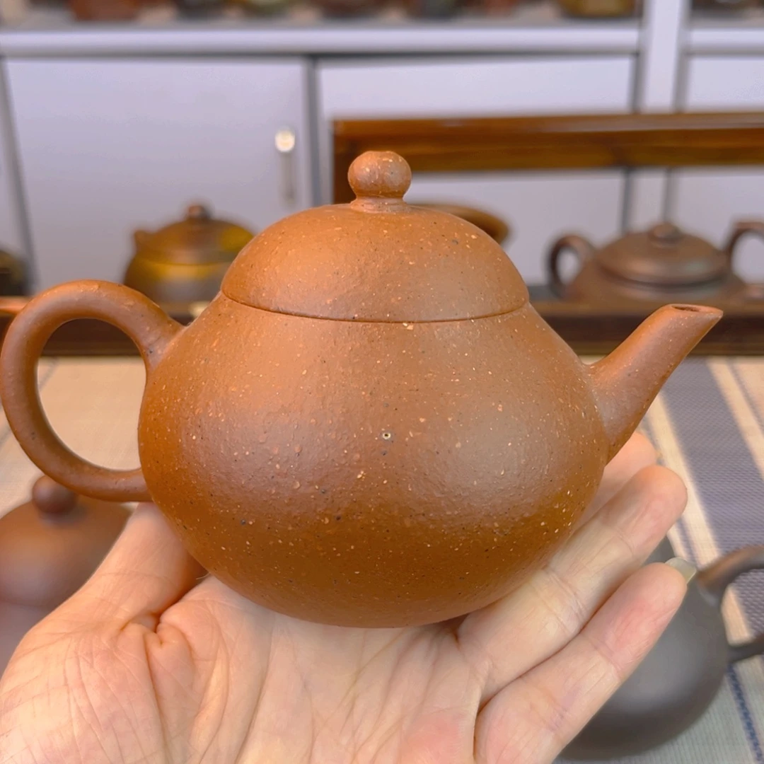 紫砂茶壶黄龙山朱泥170cc