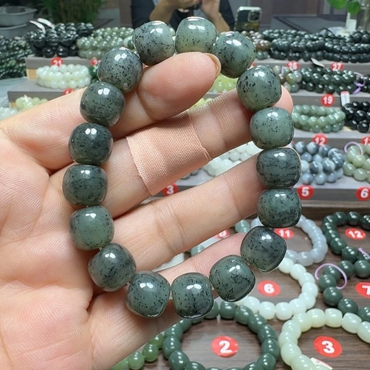 未镶嵌手链和田玉新疆青花老型卡12