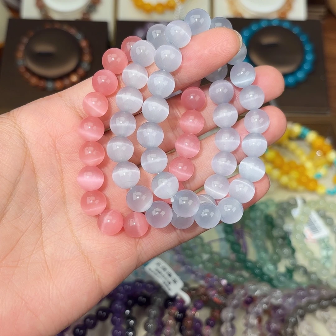 水晶手链未镶嵌猫眼10m