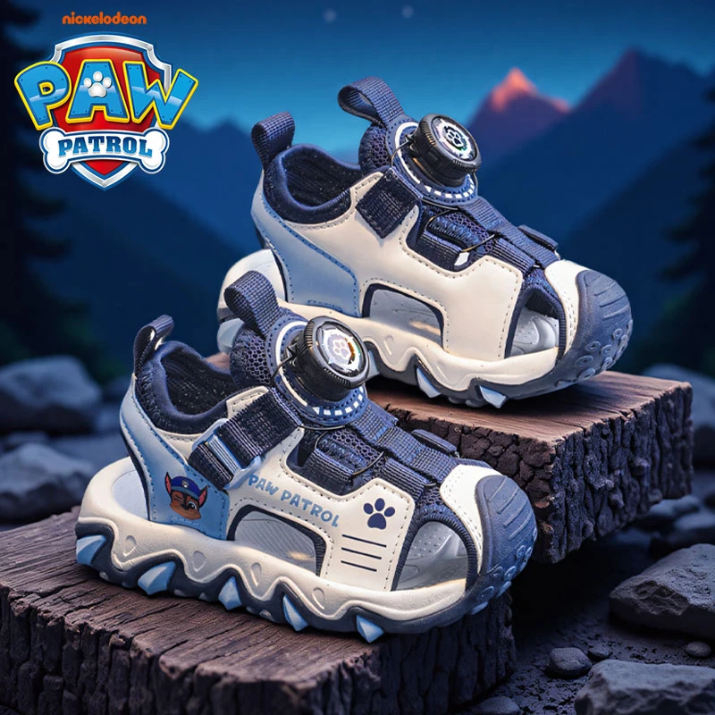 汪汪队立大功男宝旋钮扣包头防撞凉鞋2025年夏季新款休闲防滑童鞋