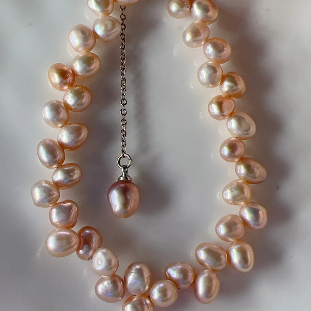 淡水珍珠手绳合金