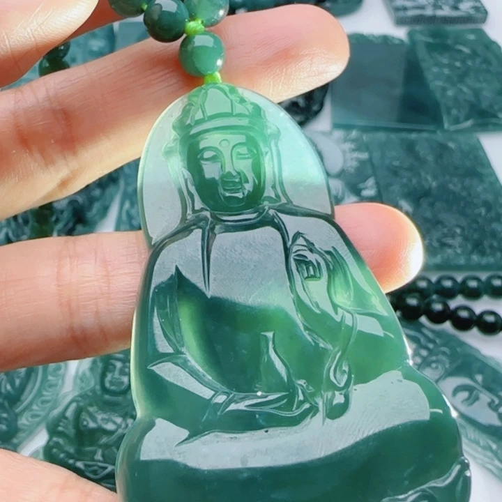 翡翠未镶嵌颈饰多样性发货天然A货翡翠