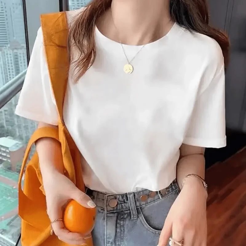 【100％纯棉】2025纯棉潮流圆领短袖百搭男女同款情侣款多种图案