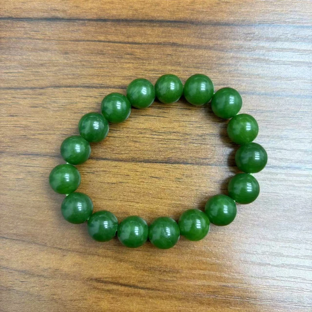 SC005传承高端气质时尚百搭菠菜绿老料单圈手串12mm