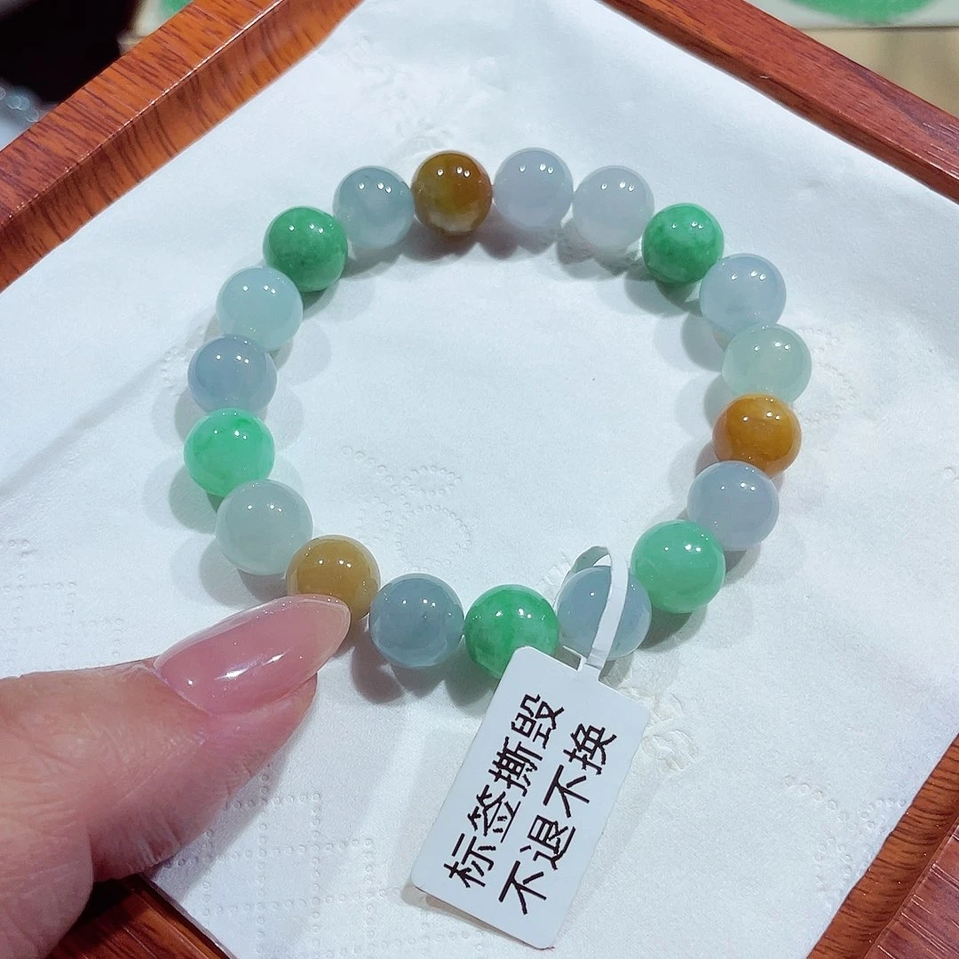 未镶嵌手链翡翠天然缅甸翡翠A货卡10