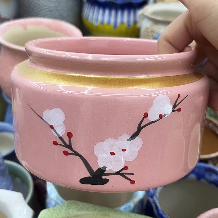 多肉绿植陶瓷花盆9.9包邮，有孔