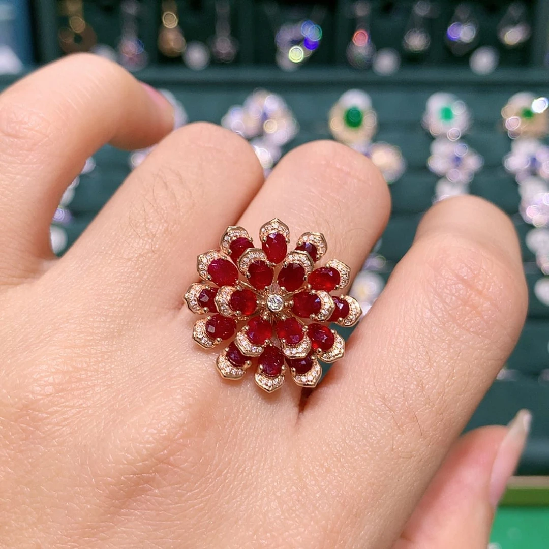 【闪购商品】红宝石戒指18K金镶嵌