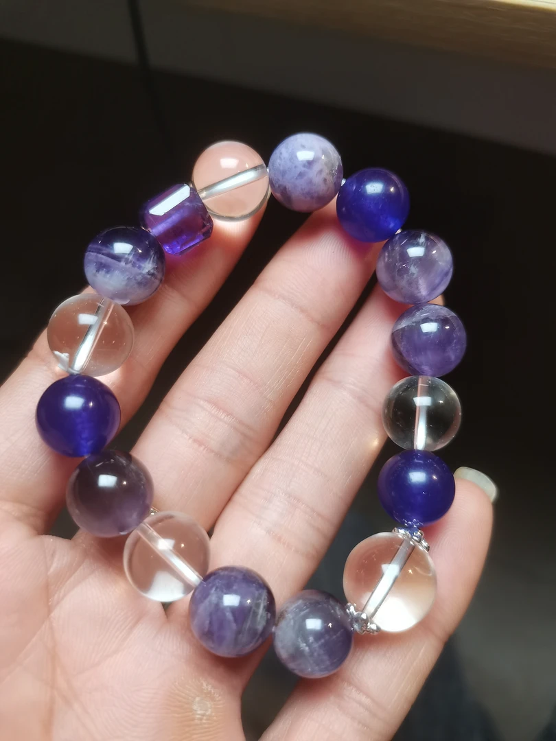 非金属仿水晶手链 一串16颗12毫米