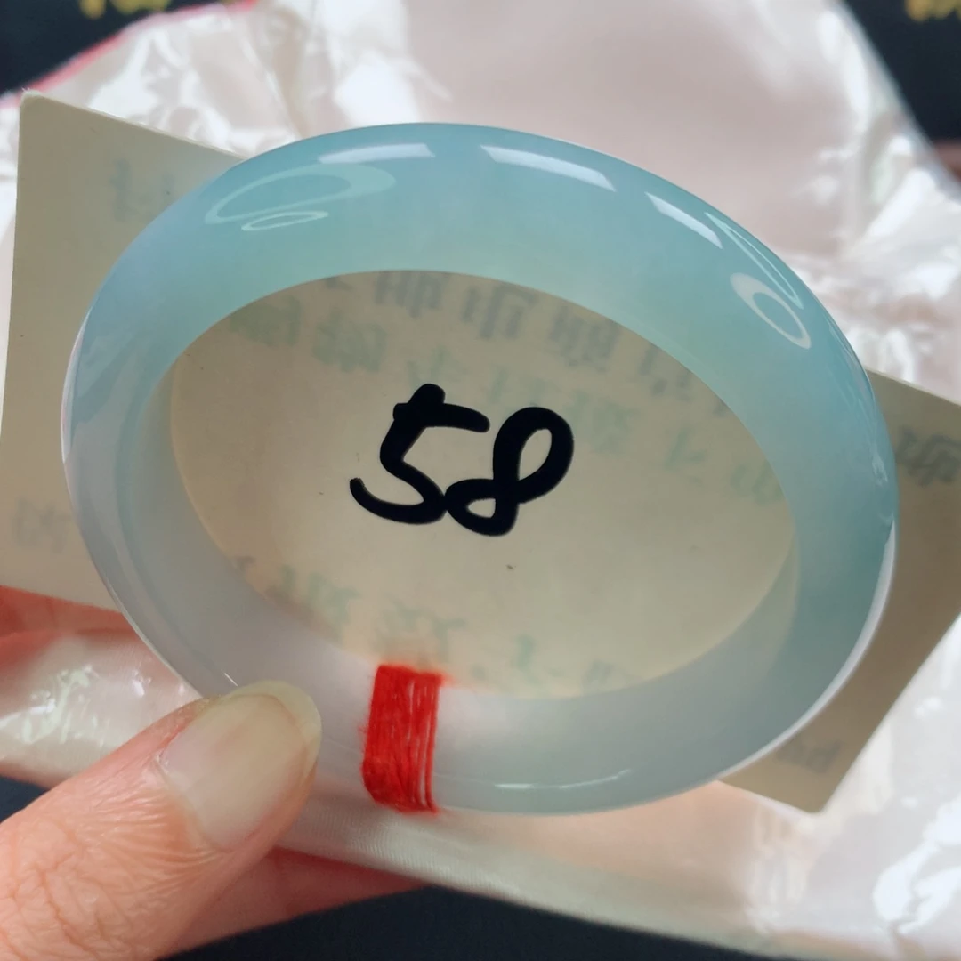 未镶嵌手镯翡翠正圈水润胶晴蓝