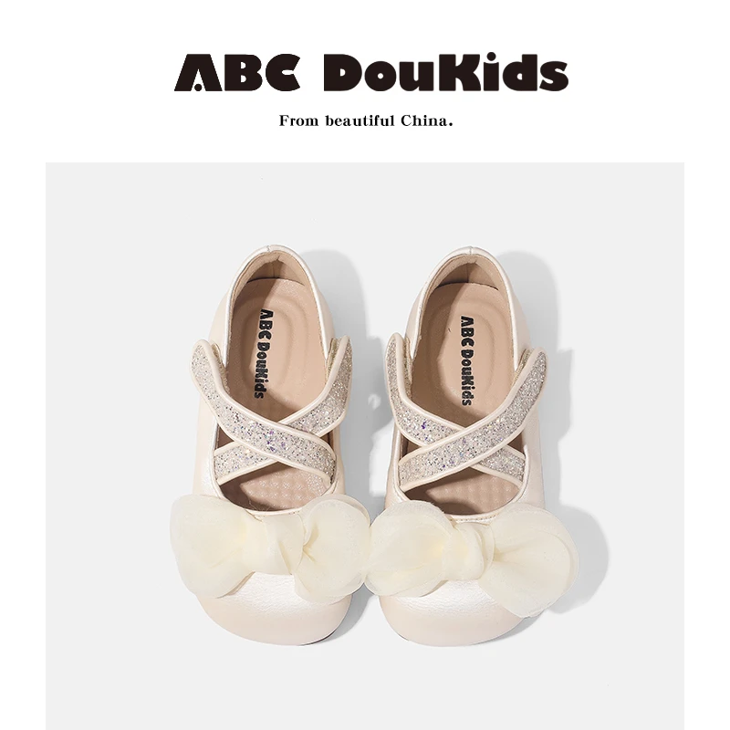 ABC Doukids女童公主鞋2025春秋季新款小皮鞋韩版软底鞋百搭单鞋