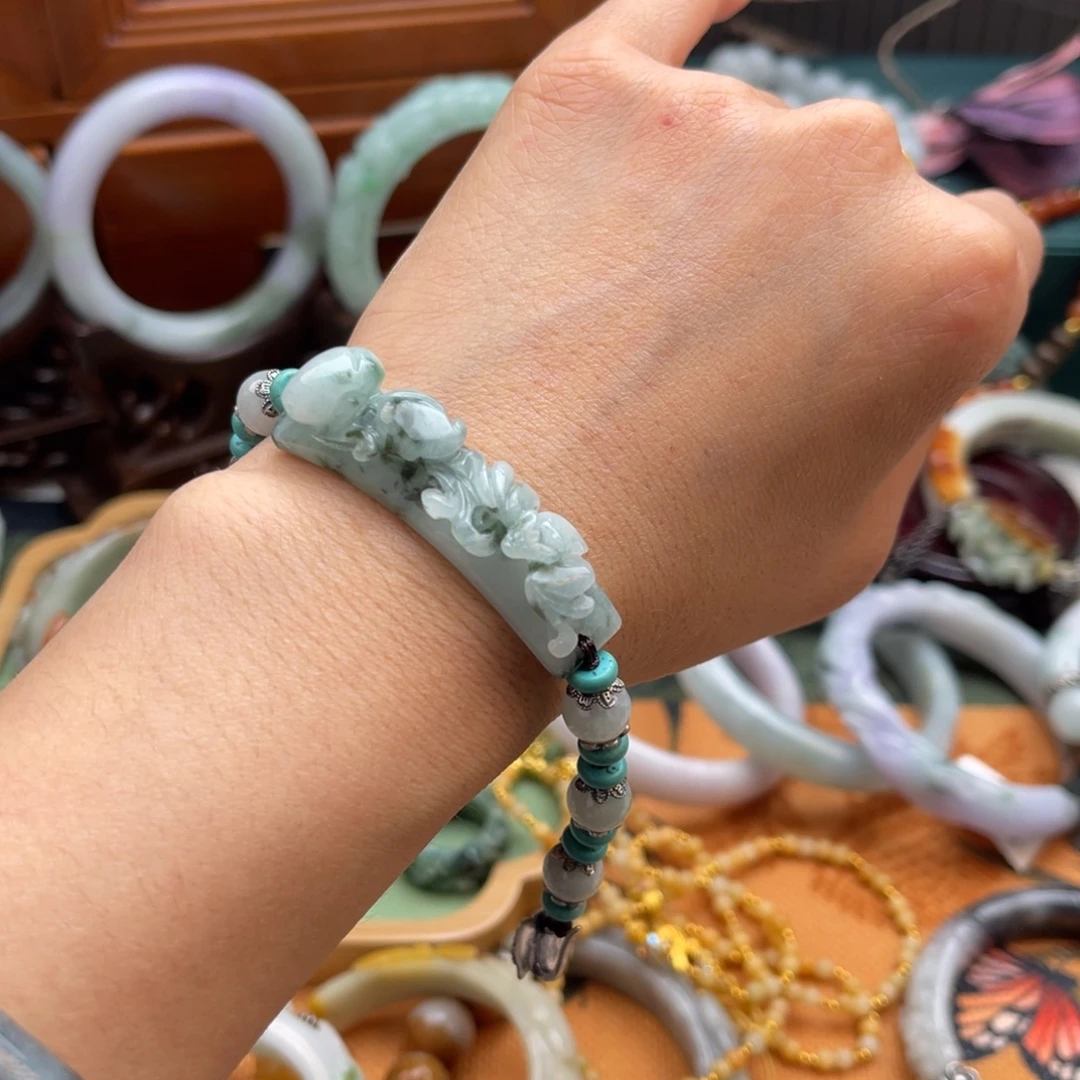 翡翠未镶嵌手链手链