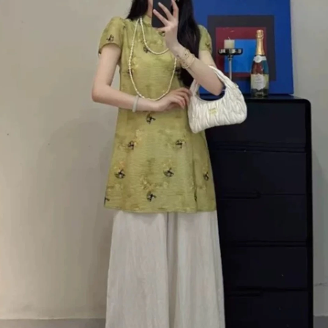 新中式时尚套装阔腿裤