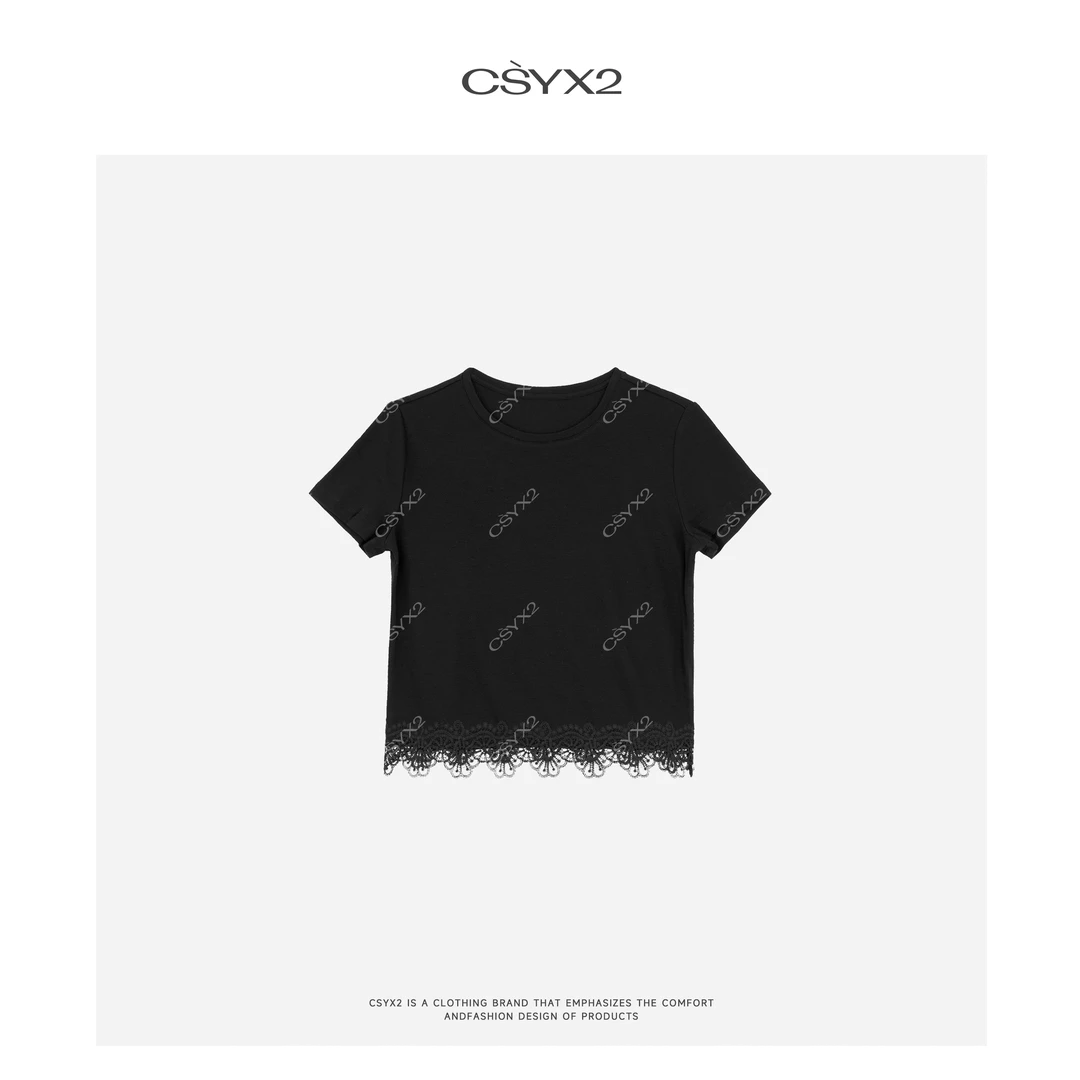 CsyX2-2025S/S 早秋新款“心动信号”圆领T恤CZ5CT016