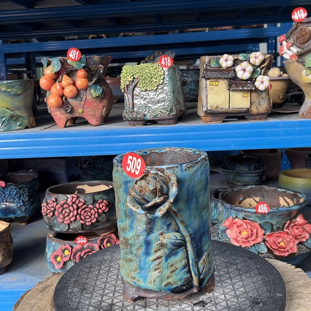 微瑕509 号陶然花器手工花盆