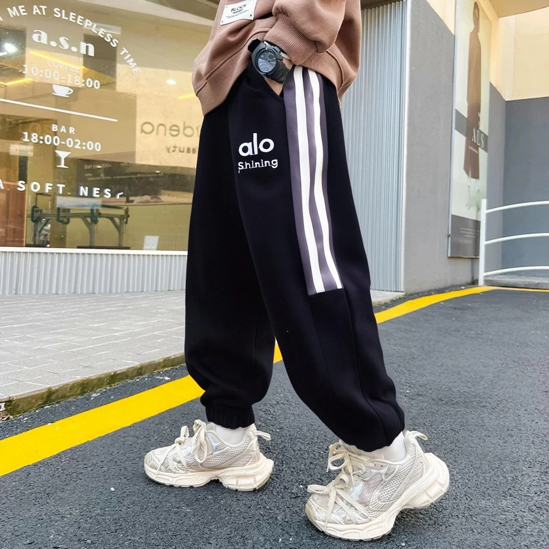 【时尚】男童裤子春秋款儿童运动裤2025新款中大童男孩休闲裤卫裤帅