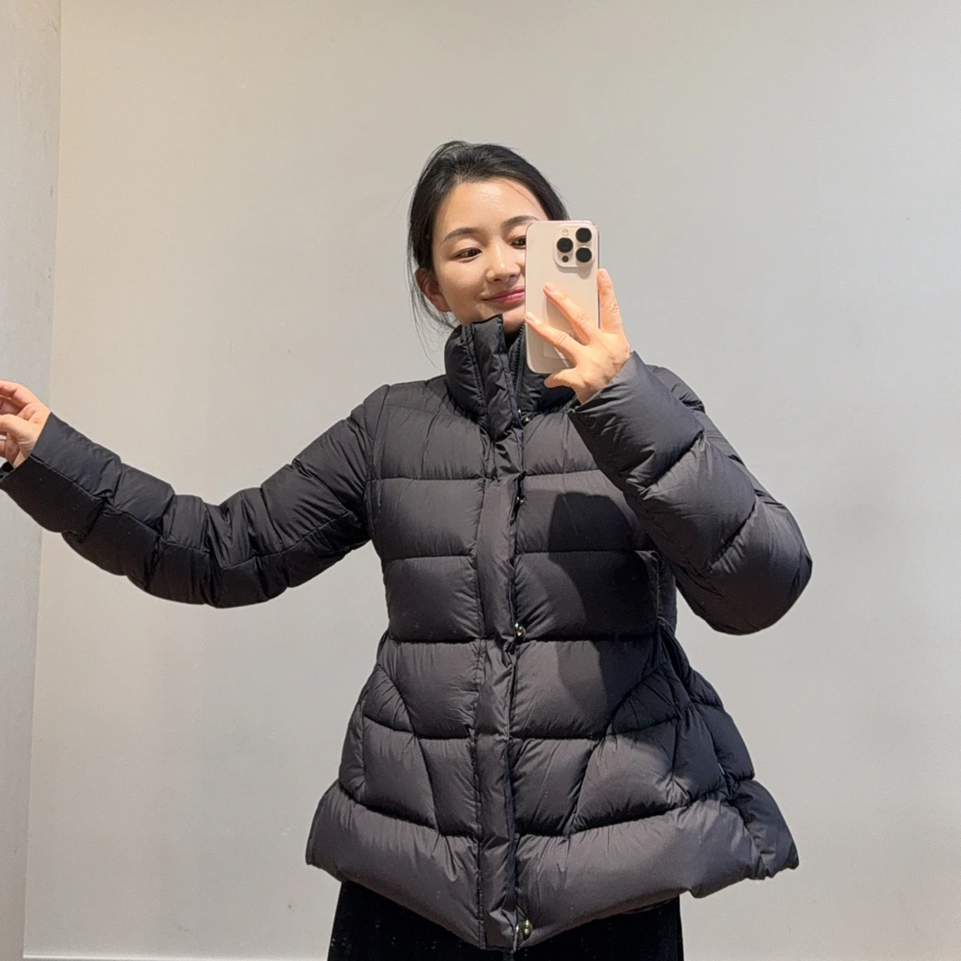 【柳条儿】自带腰线！轻而暖25年秋冬新款收腰立领廓形羽绒服
