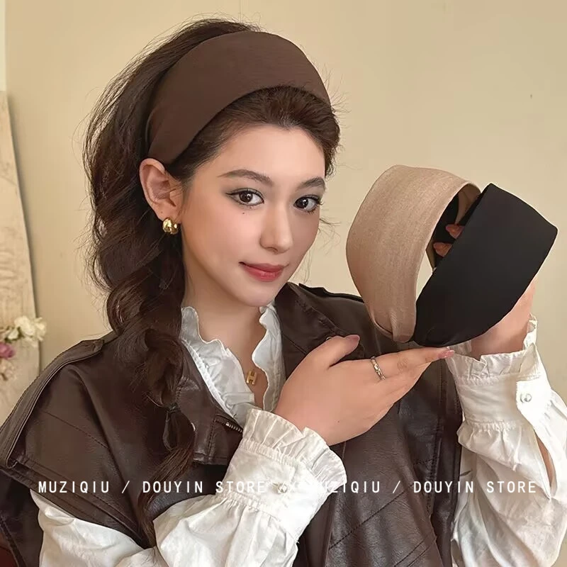 木子秋法式简约宽边发卡发箍女2025新款高级感洋气头箍气质发饰