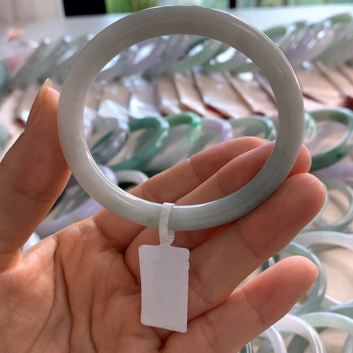 翡翠未镶嵌手镯贵妃圆54.4