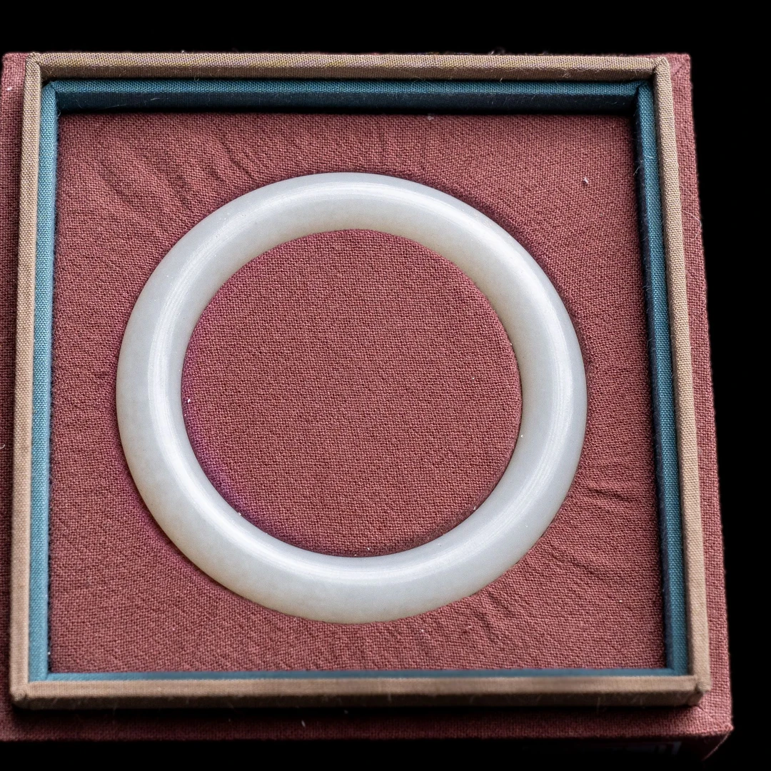 清代和田玉圆条手镯-NX