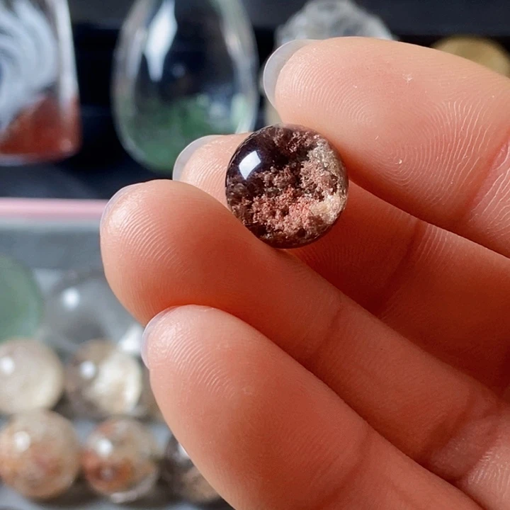 水晶颈饰未镶嵌清****红粉12.5mm