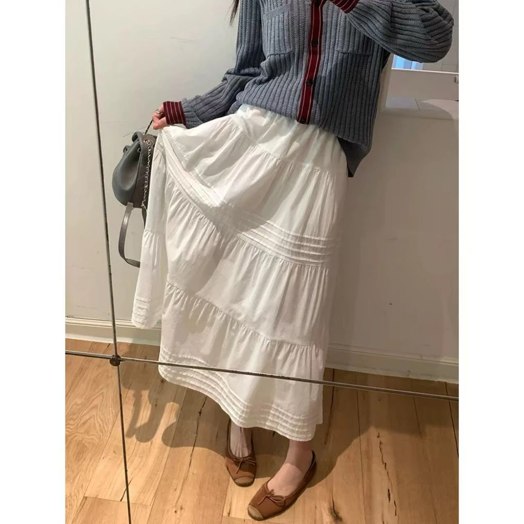 【NAZ微胖大码定制】法式少女感百搭显瘦A字摆蛋糕半裙