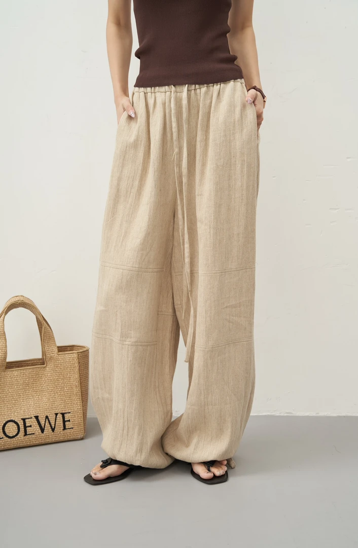 HTT小众设计感原创时尚百搭纯色休闲裤5105010