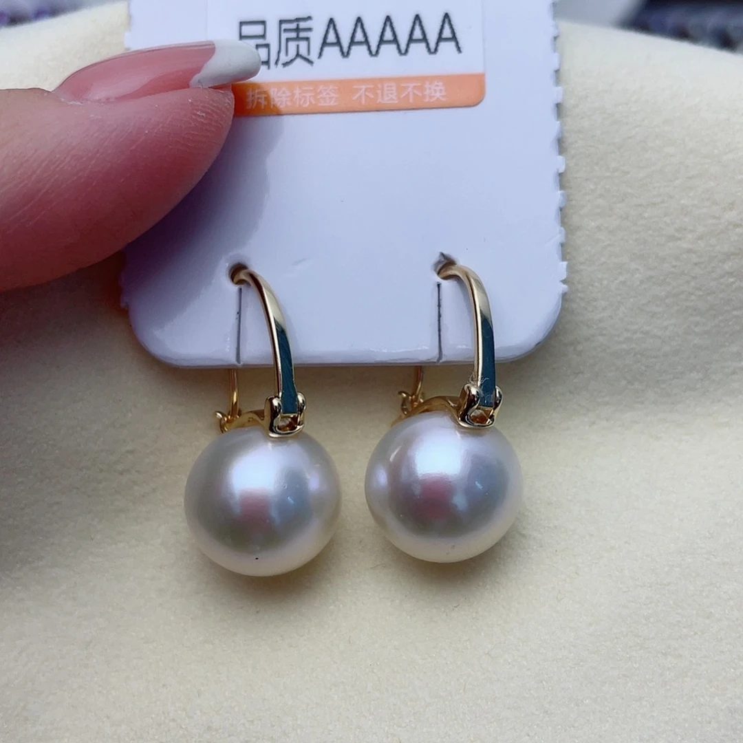 淡水珍珠耳饰银S925镶嵌W6