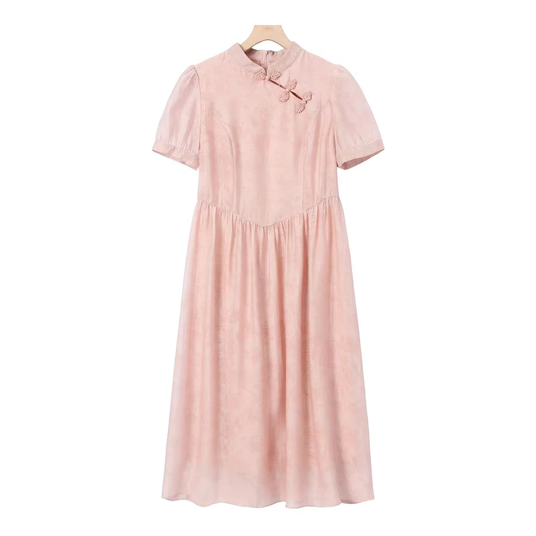 【精品】YANGSHANG 新款夏季盘扣气质连衣裙 G5P027