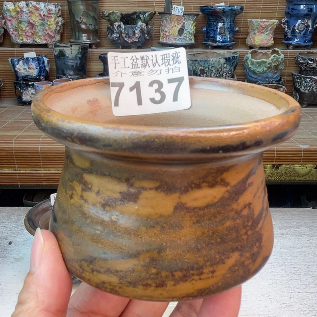 手工花盆默认瑕疵完美者勿拍