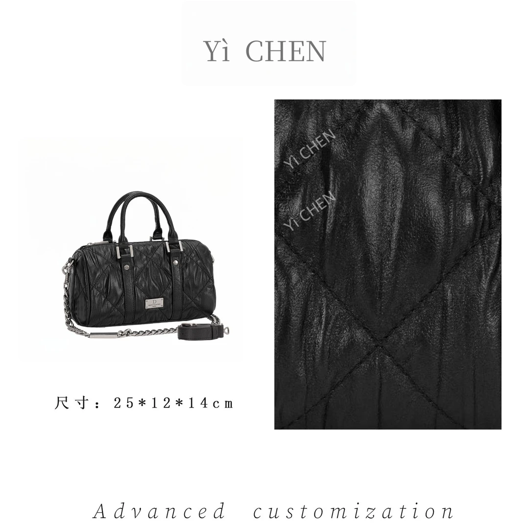 【Yì CHEN】ZT-D8030-泡芙黑简约时尚女士新款轻奢单肩斜跨包