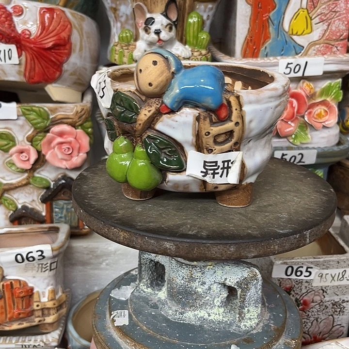 粗陶材质多肉花盆
