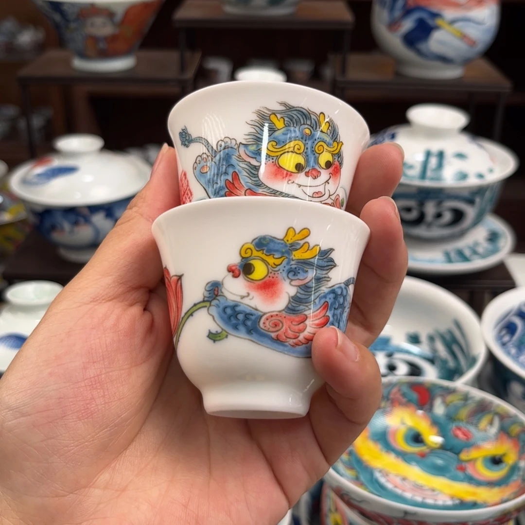 瓷片貔貅铃铛杯1111