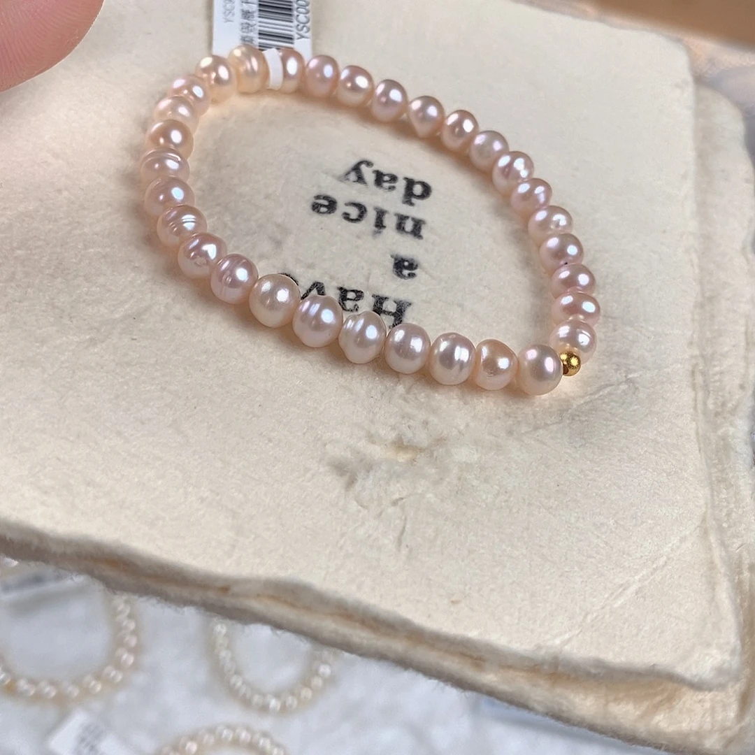 淡水珍珠银S925镶嵌手链