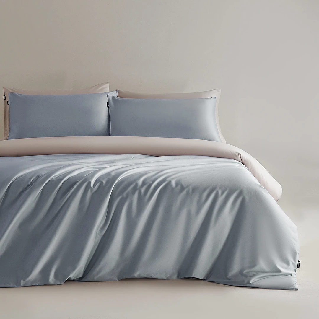 【双11补贴】多喜爱全棉素色缎纹60s双面四件套精梳棉床单ZB