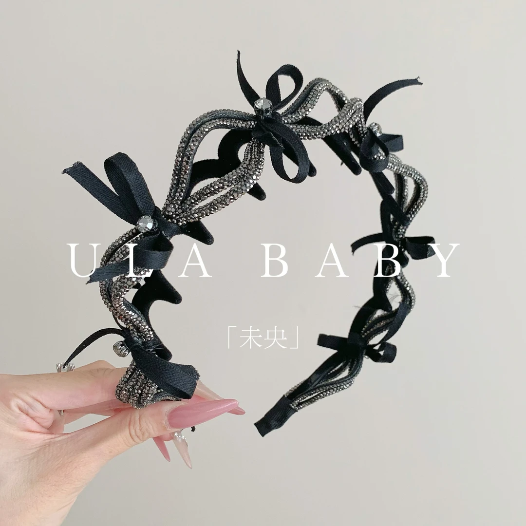 【喜儿ula】8-14-13「未央」多层时尚蝴蝶结缠绕优雅发箍